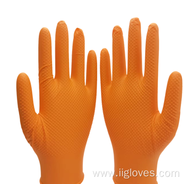 Diamond Nitrile Gloves Diamond Pattern Industry Gloves